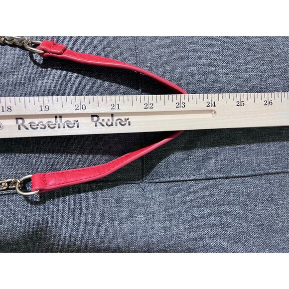 MMS Clutch Crossbody Purse Women Small Red‎ Gold Chain Elegant Evening - Picture 10 of 12